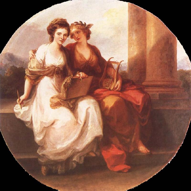 Angelica Kauffmann Allegory of Poetry and Painting France oil painting art